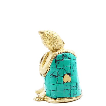 Brass Buddha Head Sculpture