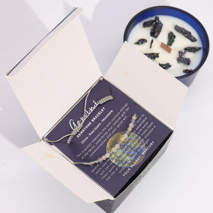 Gemini Zodiac Crystal Candle Set – lifestyle shot