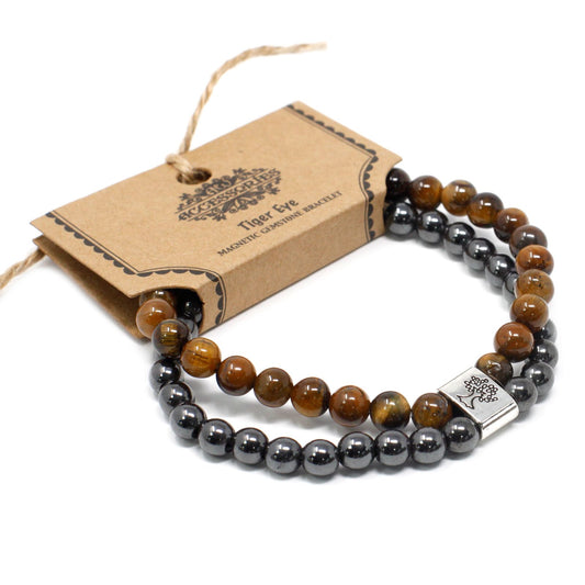 Magnetic Gemstone Bracelet - Tiger Eye | Auro & Co