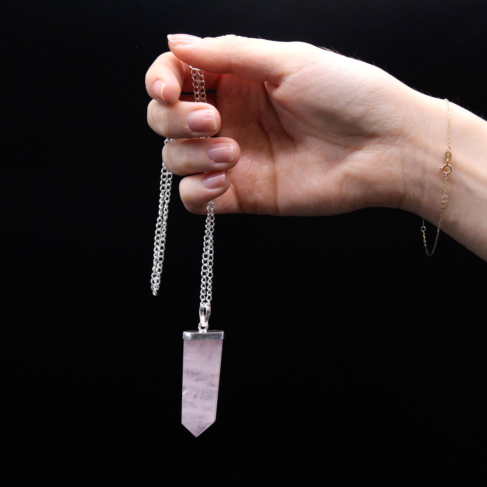 Gemstone Flat Pencil Pendant - Black Agate – packaging