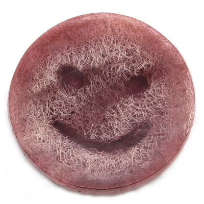 Purple Grape Happy Scrub Soap, Loofah Scrub Bar, 120g