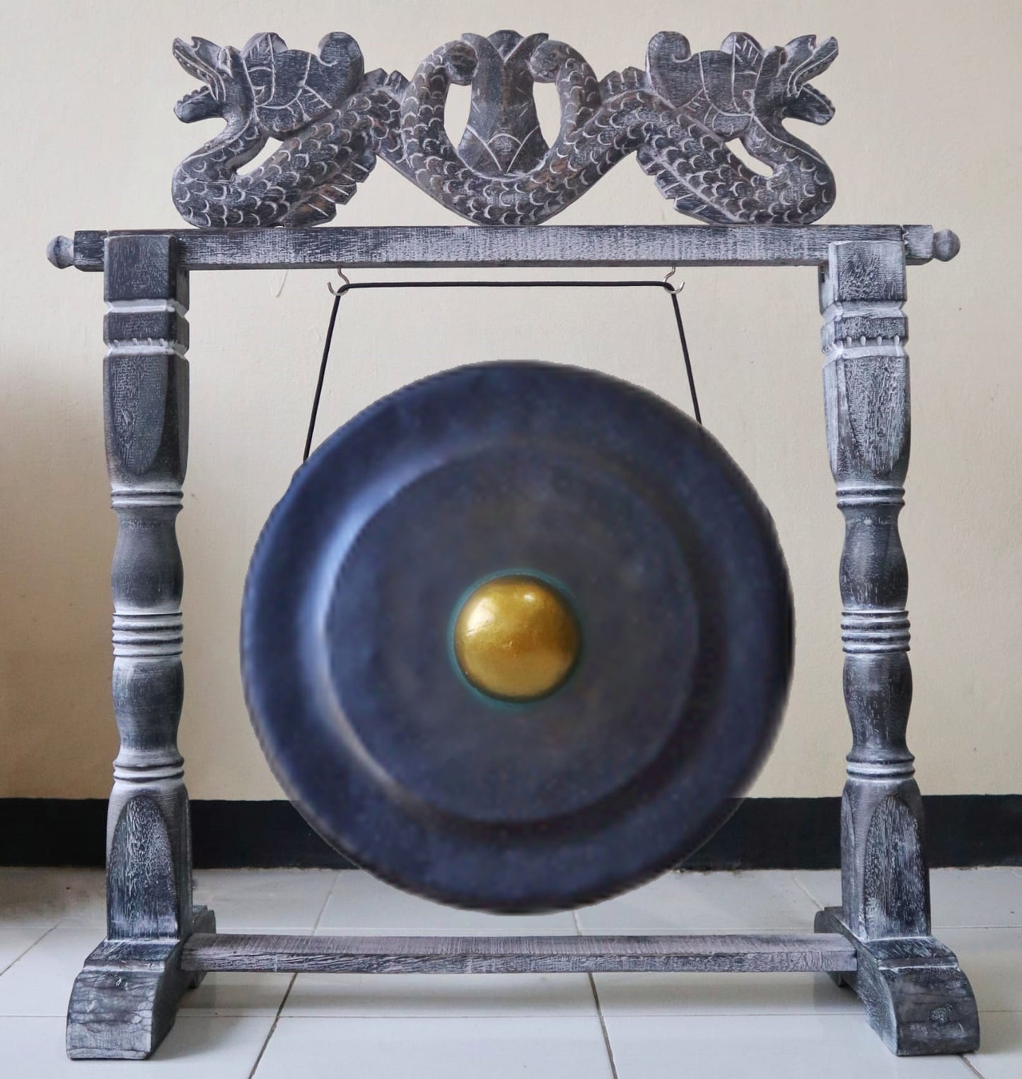 Medium Gong in Stand - 35cm - Black | Auro & Co