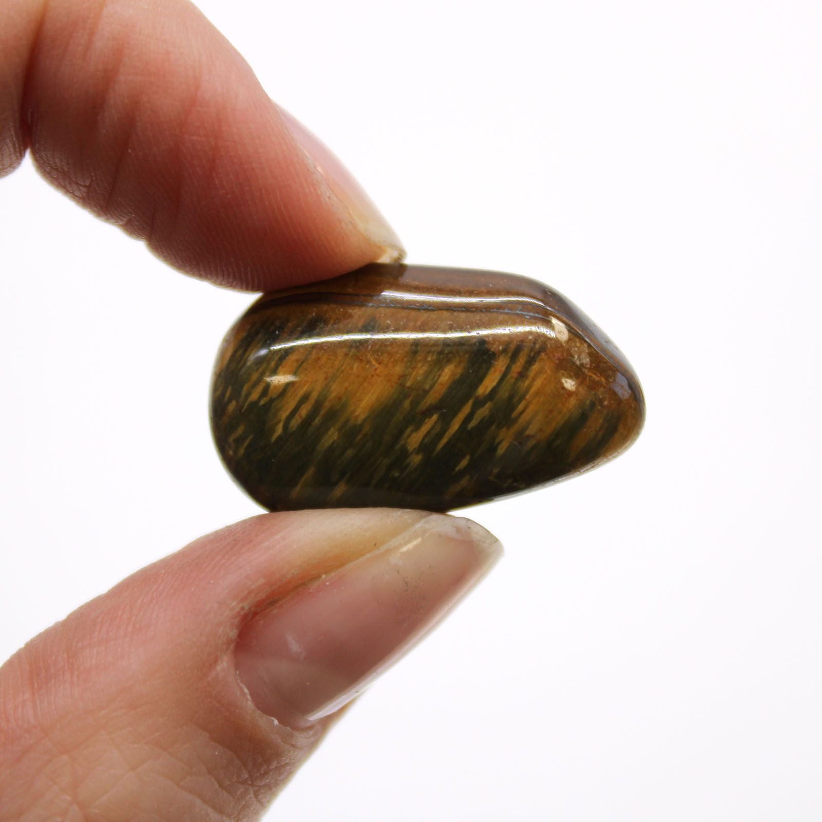 Small African Tumble Stones - Tigers Eye - Varigated – detail view