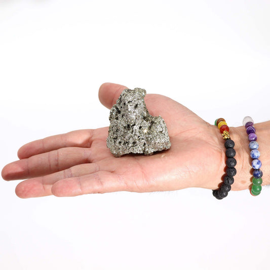 Peruvian Pyrite - First Grade Large Size (approx. 100-135gm 55-65mm) – detail view