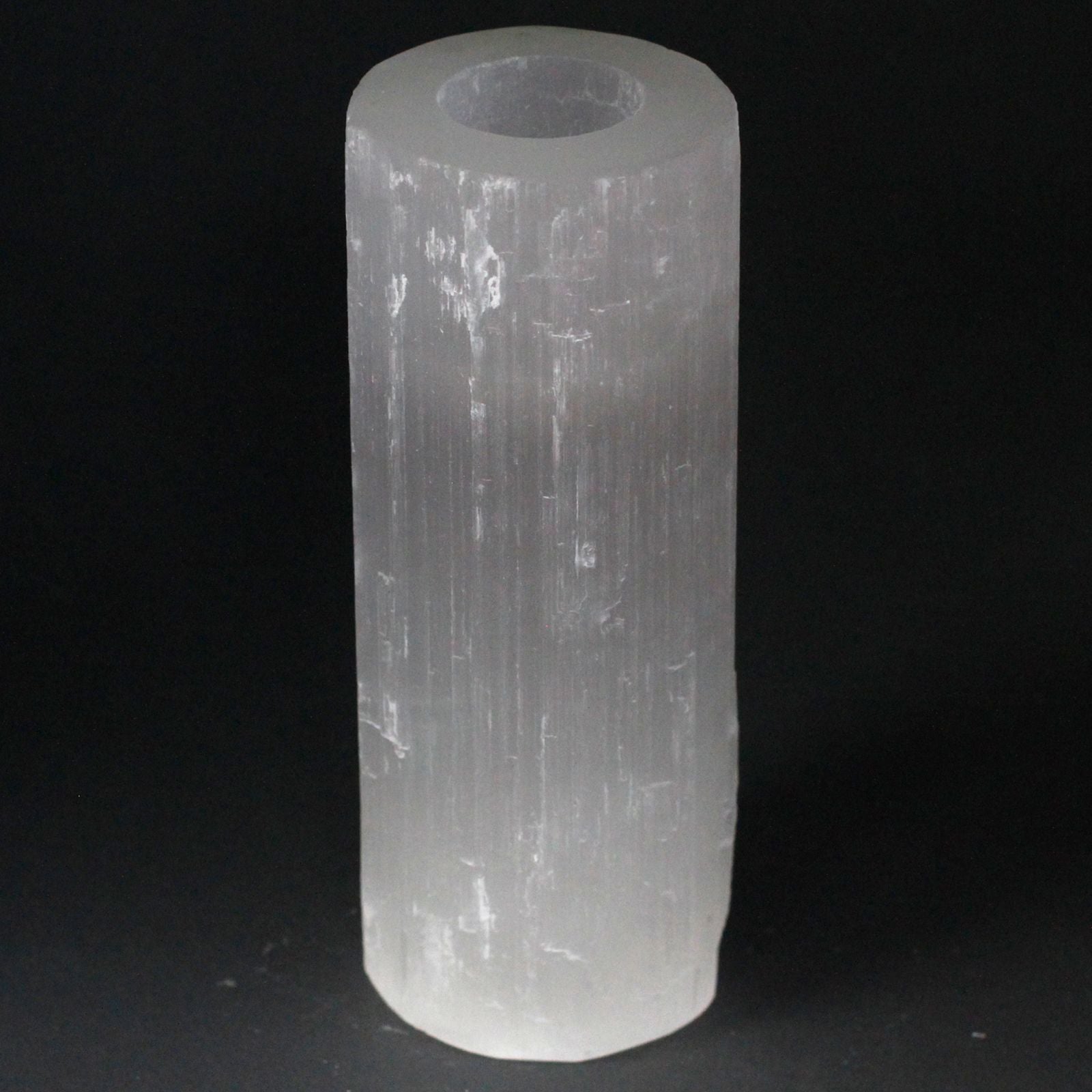 Selenite Cylinder Candle Holder - 20 cm | Auro & Co