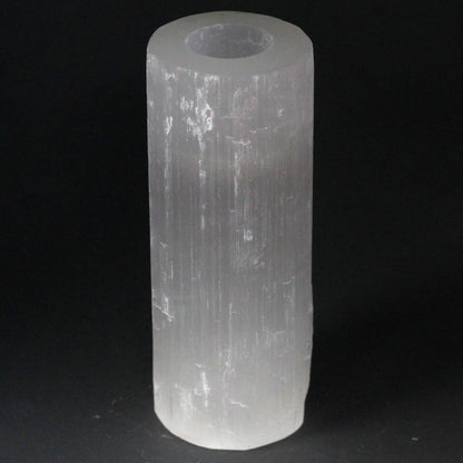 Selenite Cylinder Candle Holder - 20 cm | Auro & Co