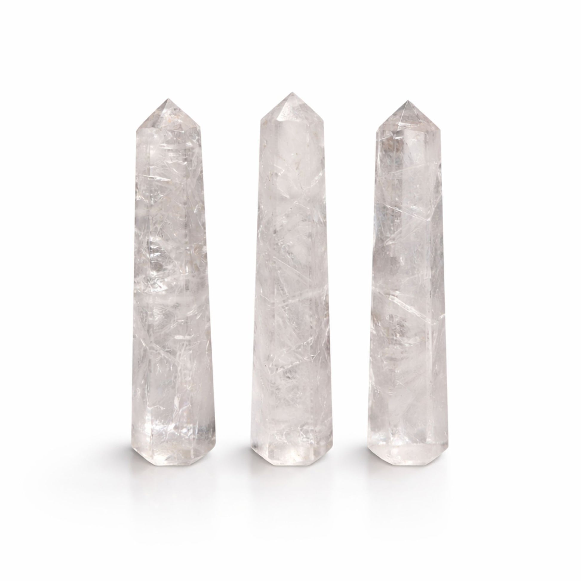 Gemstone Six Face Obelisk Point approx 11cm  - Clear Quartz | Auro & Co