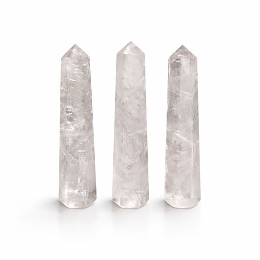Gemstone Six Face Obelisk Point approx 11cm  - Clear Quartz | Auro & Co