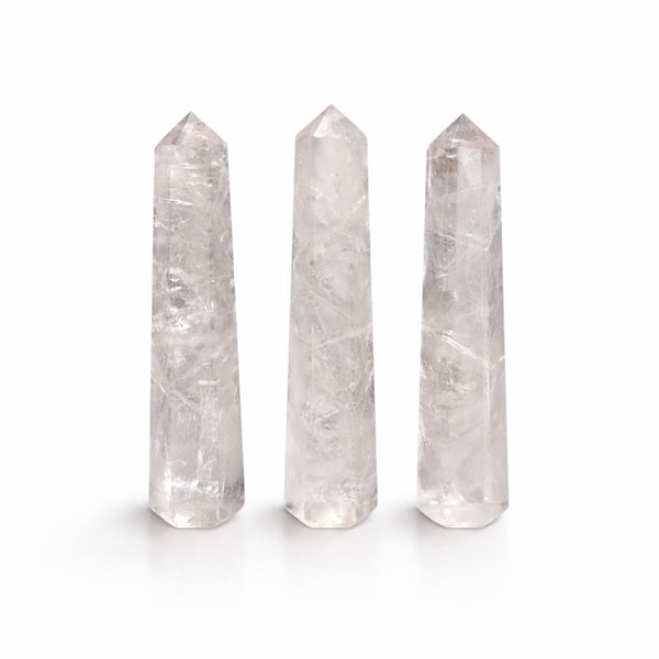 Gemstone Six Face Obelisk Point approx 11cm  - Clear Quartz | Auro & Co