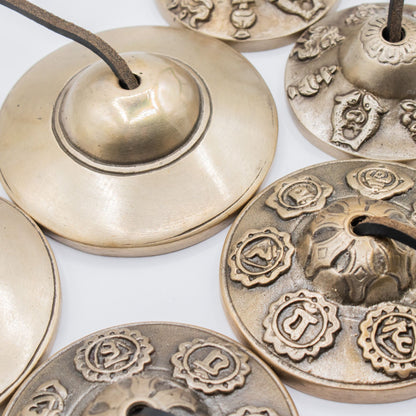 Premium Brass Tibetan Tingsha - Lucky Symbols - approx 6cm (155gm) – product image 6