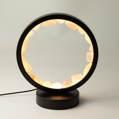 Zen Body Rose Quartz Gemstone Halo Lamp