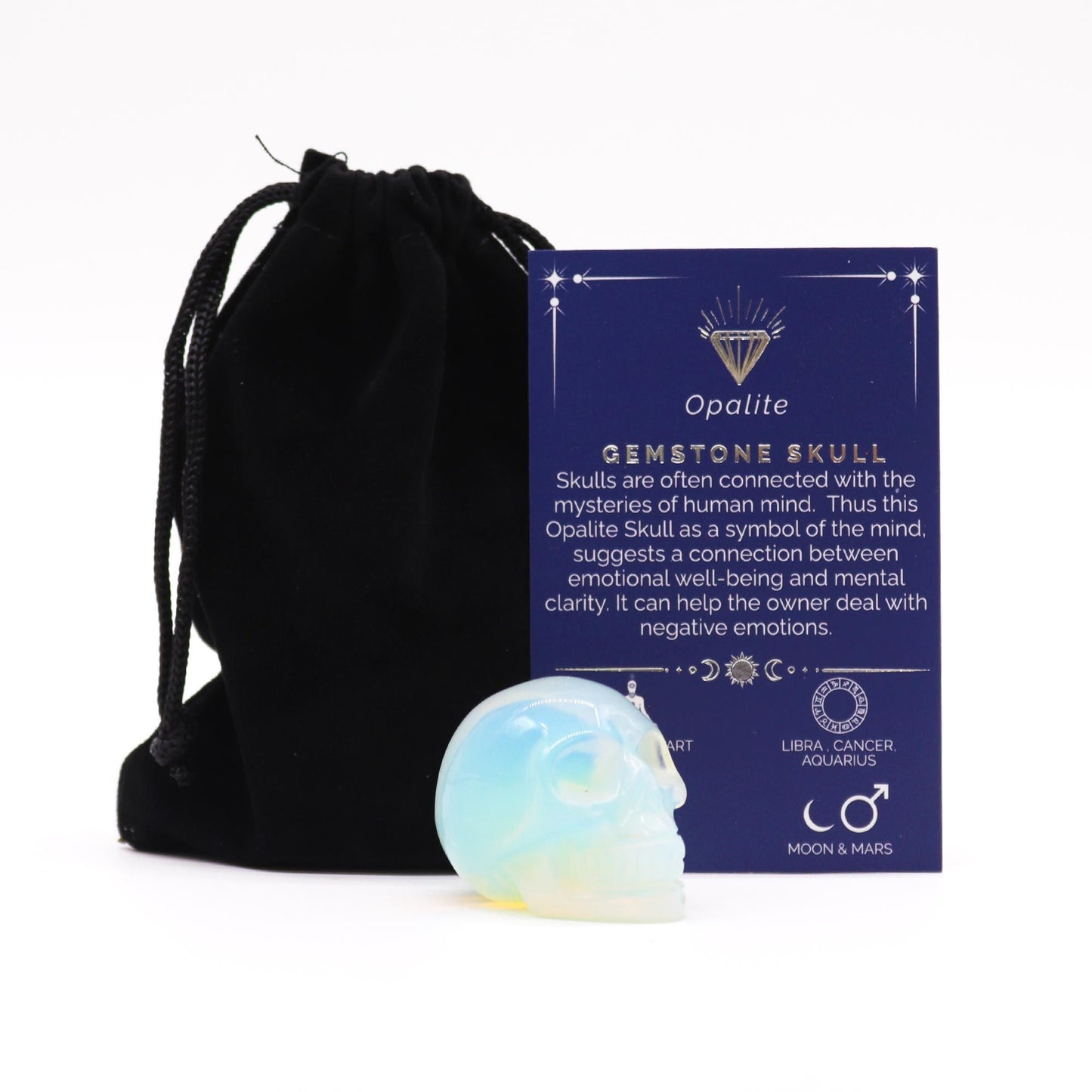 Gemstone Small Skull - Opalite | Auro & Co