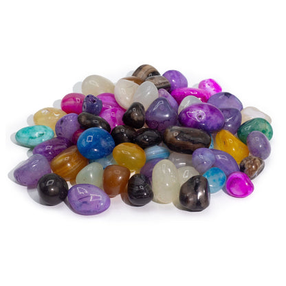 Bulk Treated Mixed Agate - 1kg (aprox. 70 stones) - 7 colours | Auro & Co