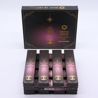 Rose Quartz Crystal Scents Smudge Incense - Rose – packaging