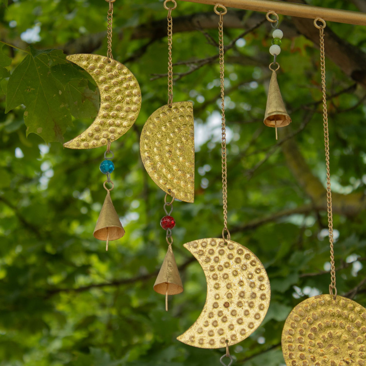 Moon Phases Brass Bell Chime, 43 x 40cm