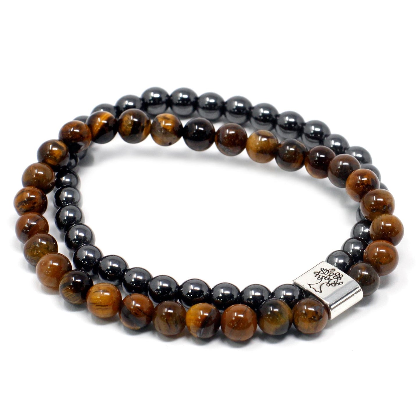 Magnetic Gemstone Bracelet - Tiger Eye – detail view