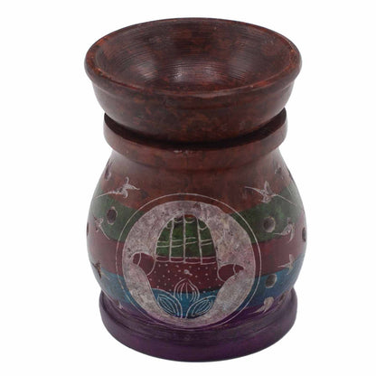 Soapstone Oil Burner 10cm - Hamsa - Five Colours | Auro & Co