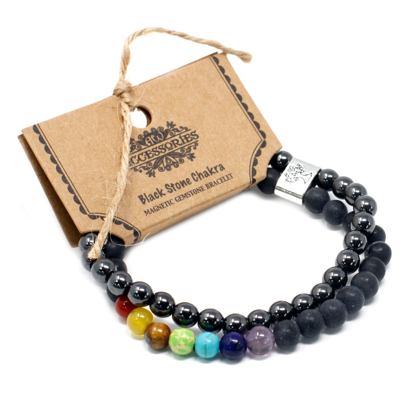 Magnetic Gemstone Bracelet - Black Stone Chakra | Auro & Co