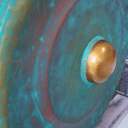 Medium Gong in Stand - 35cm - Greenwash – detail view