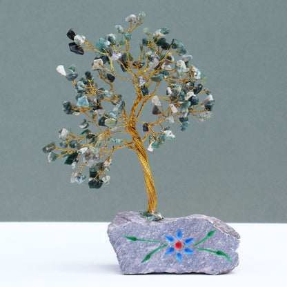 This Indian Moss Agate Gemstone Trees - 160 Stone – detail view
