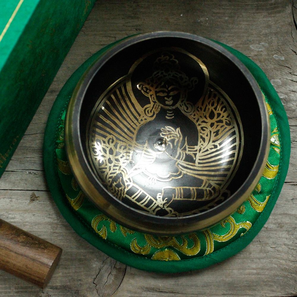 Green Tara Singing Bowl Set 10cm (min 380gm) – product image 6