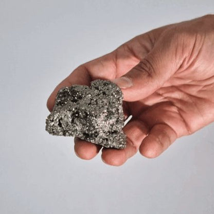 Peruvian Pyrite - First Grade Large Size (approx. 100-135gm 55-65mm) – lifestyle shot