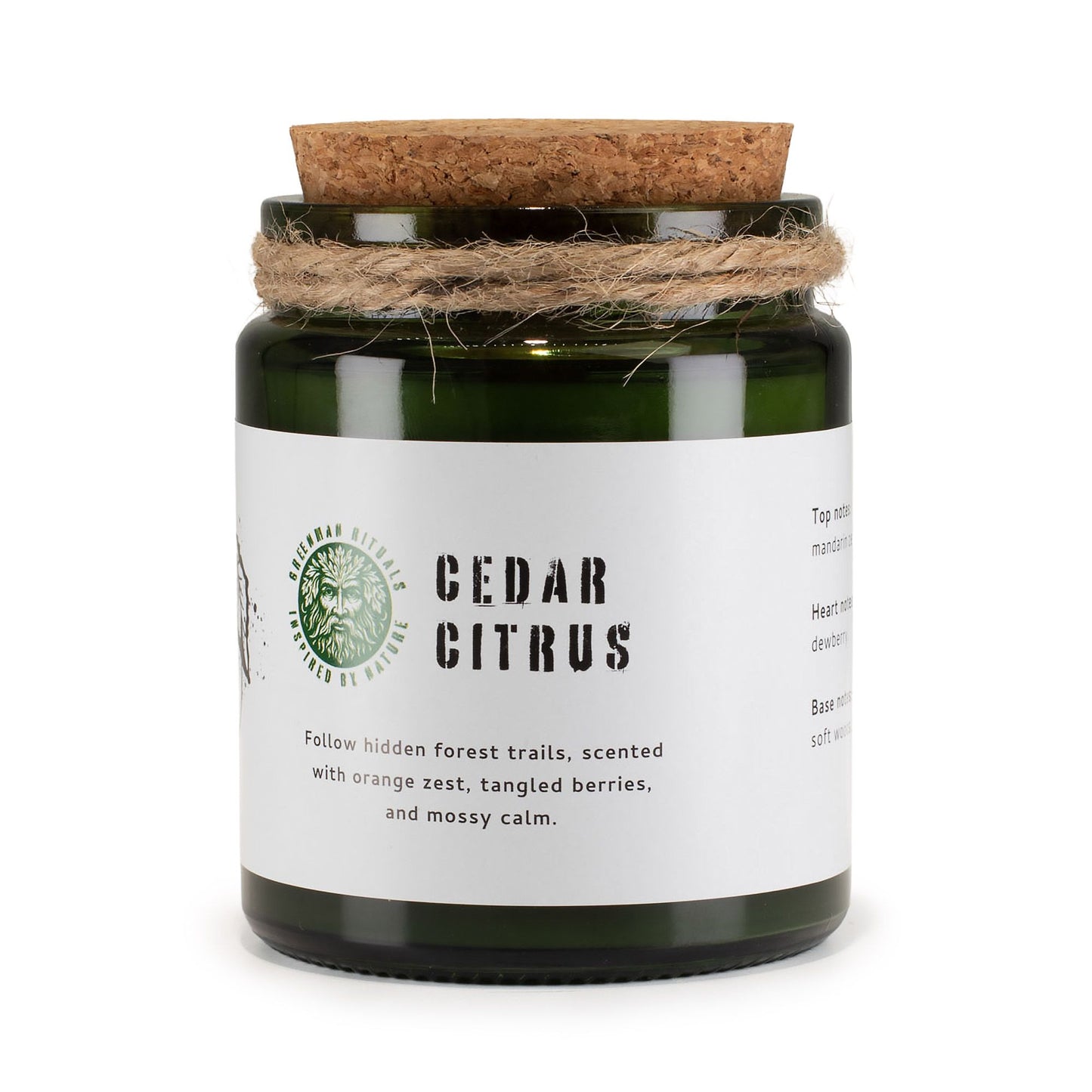 Greenman Woodwick Soy Candle - Cedar Citrus | Auro & Co
