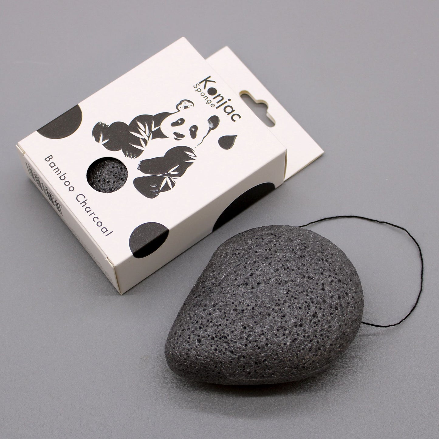 Teardrop Konjac Sponge - Bamboo Charcoal - Anti-bacterial – detail view
