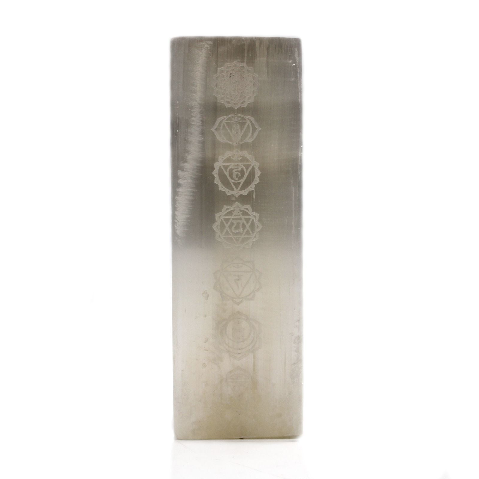 Selenite Block Lamp 25cm - Chakra Lamp | Auro & Co