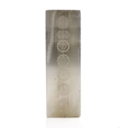 Selenite Block Lamp 25cm - Chakra Lamp | Auro & Co