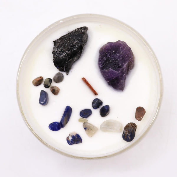 Solar Plexus Chakra Crystal Candle - Radiant Power | Auro & Co