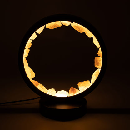 Zen Body Rose Quartz Gemstone Halo Lamp
