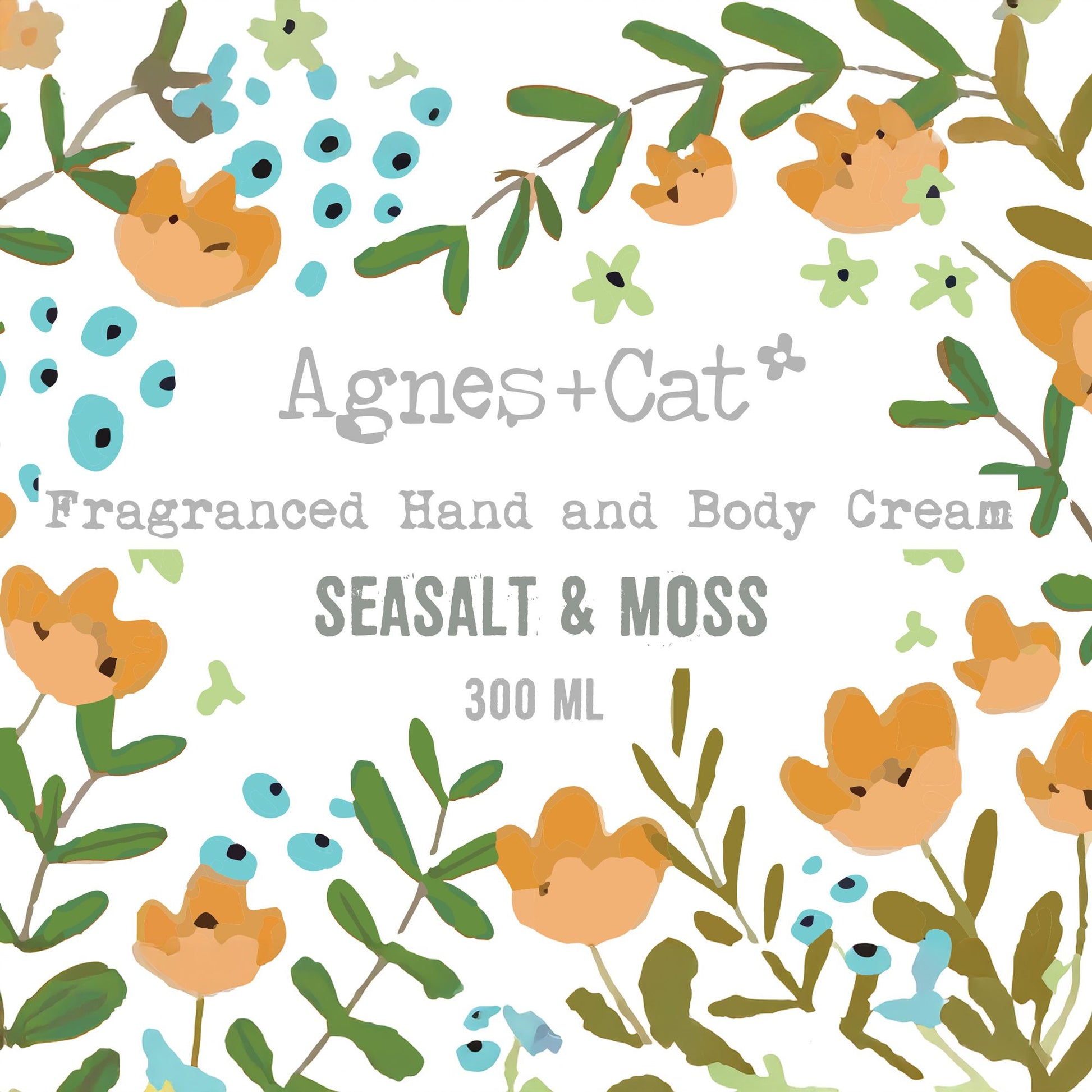 Agnes + Cat Hand & Body Cream - Sea Salt & Moss – packaging