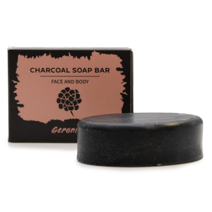 Geranium Charcoal Soap Bar, 85g