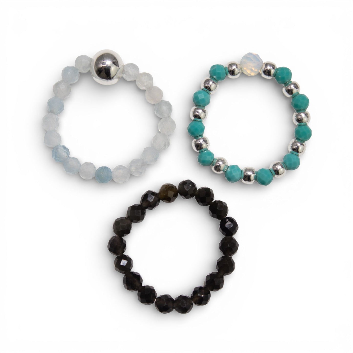 Nymph Spirit Gemstone Ring Set - Endless Ocean | Auro & Co