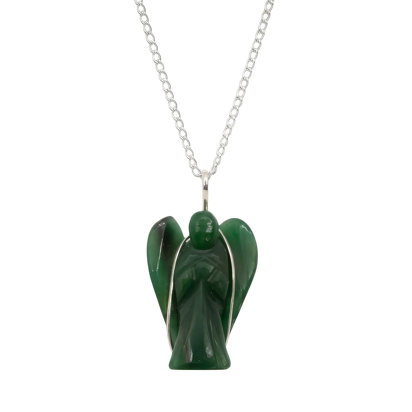 Gemstone Guardian Angel Pendant - Green Aventurine | Auro & Co