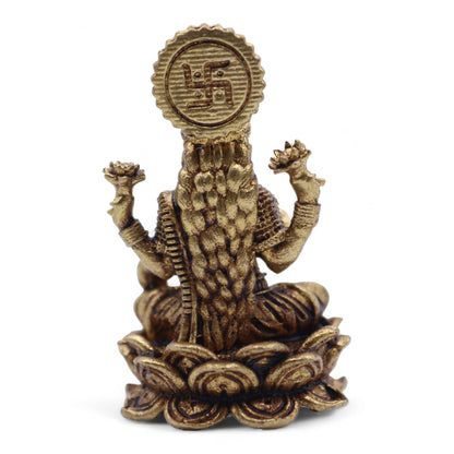 Lakshmi Brass Miniature Figure, Small, 4cm