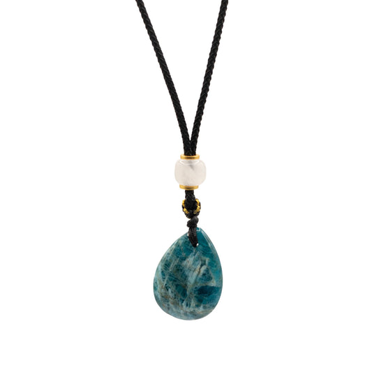 Cord Necklace Gemstone Pendant - Howlite Teardrop | Auro & Co