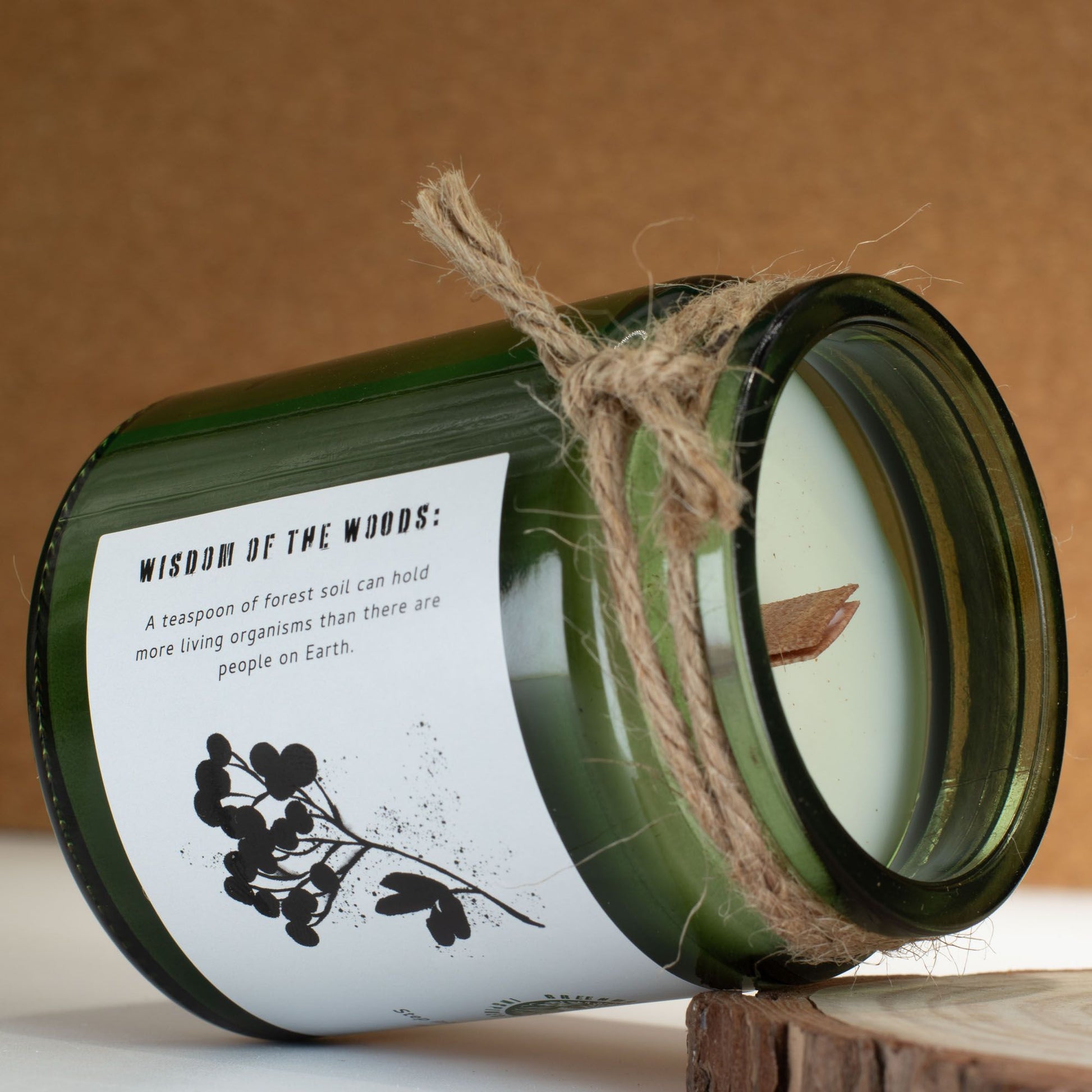 Greenman Woodwick Soy Candle - Woodland Zest – packaging