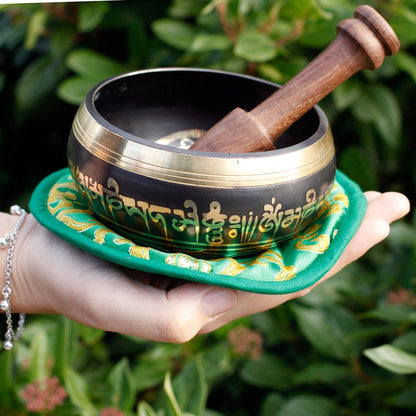 Green Tara Singing Bowl Set 10cm (min 380gm) – product image 7