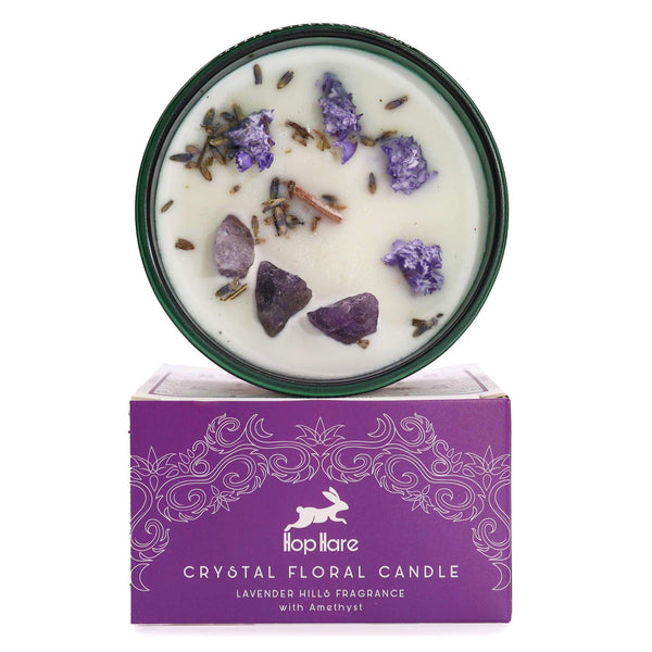 Hop Hare Crystal Magic Flower Candle - The Moon | Auro & Co