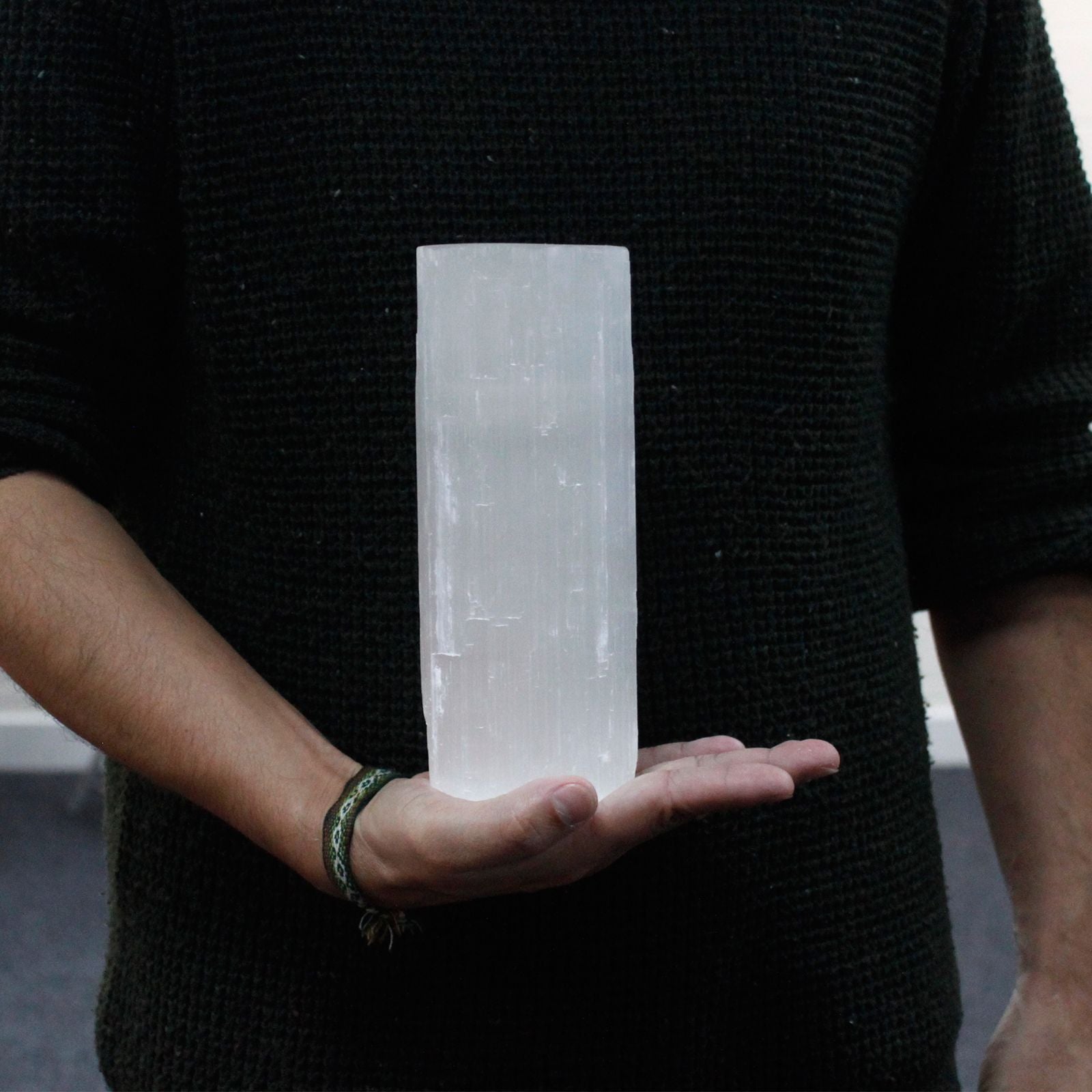 Selenite Cylinder Candle Holder - 20 cm – packaging