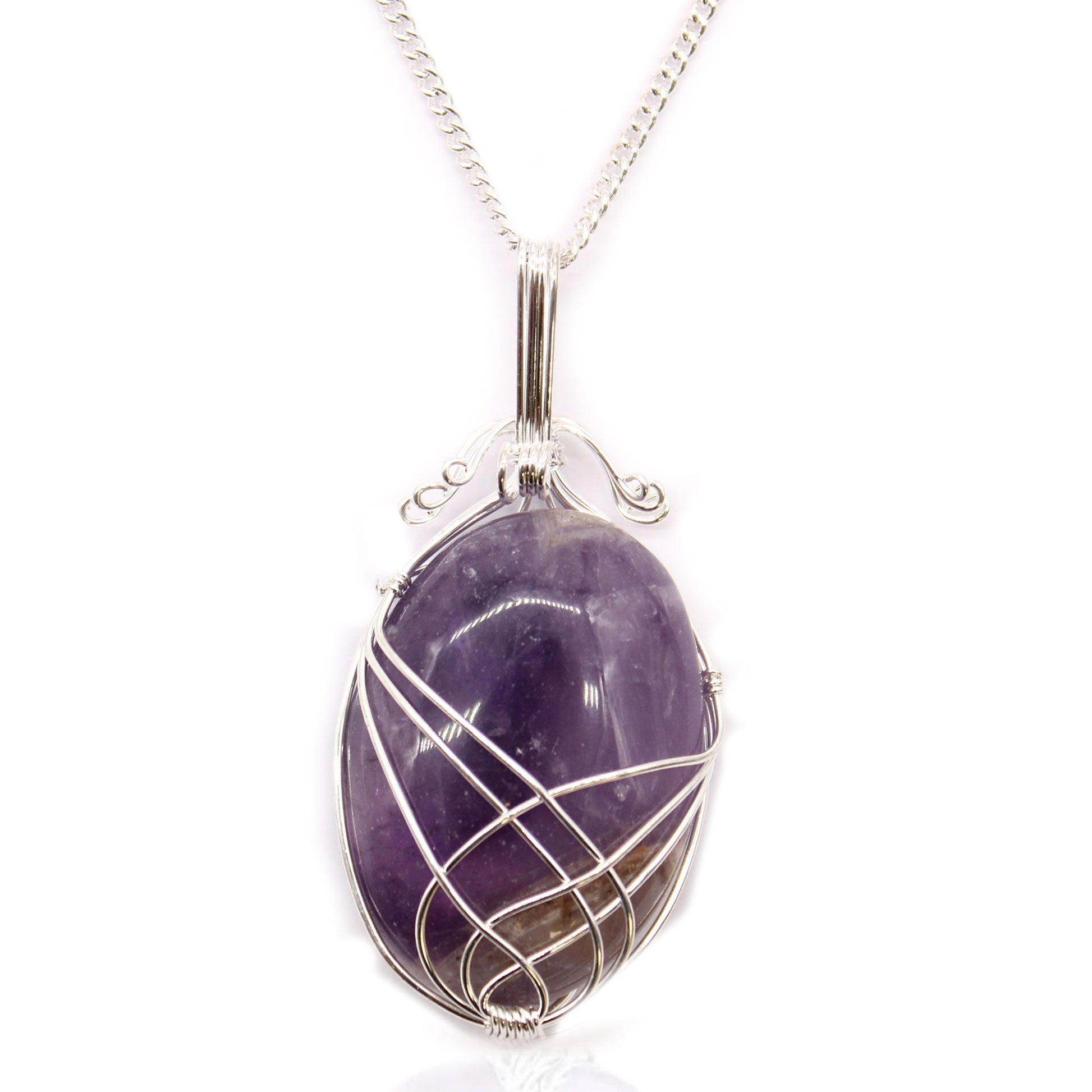 Swirl Wrapped Gemstone Necklace - Amethyst | Auro & Co