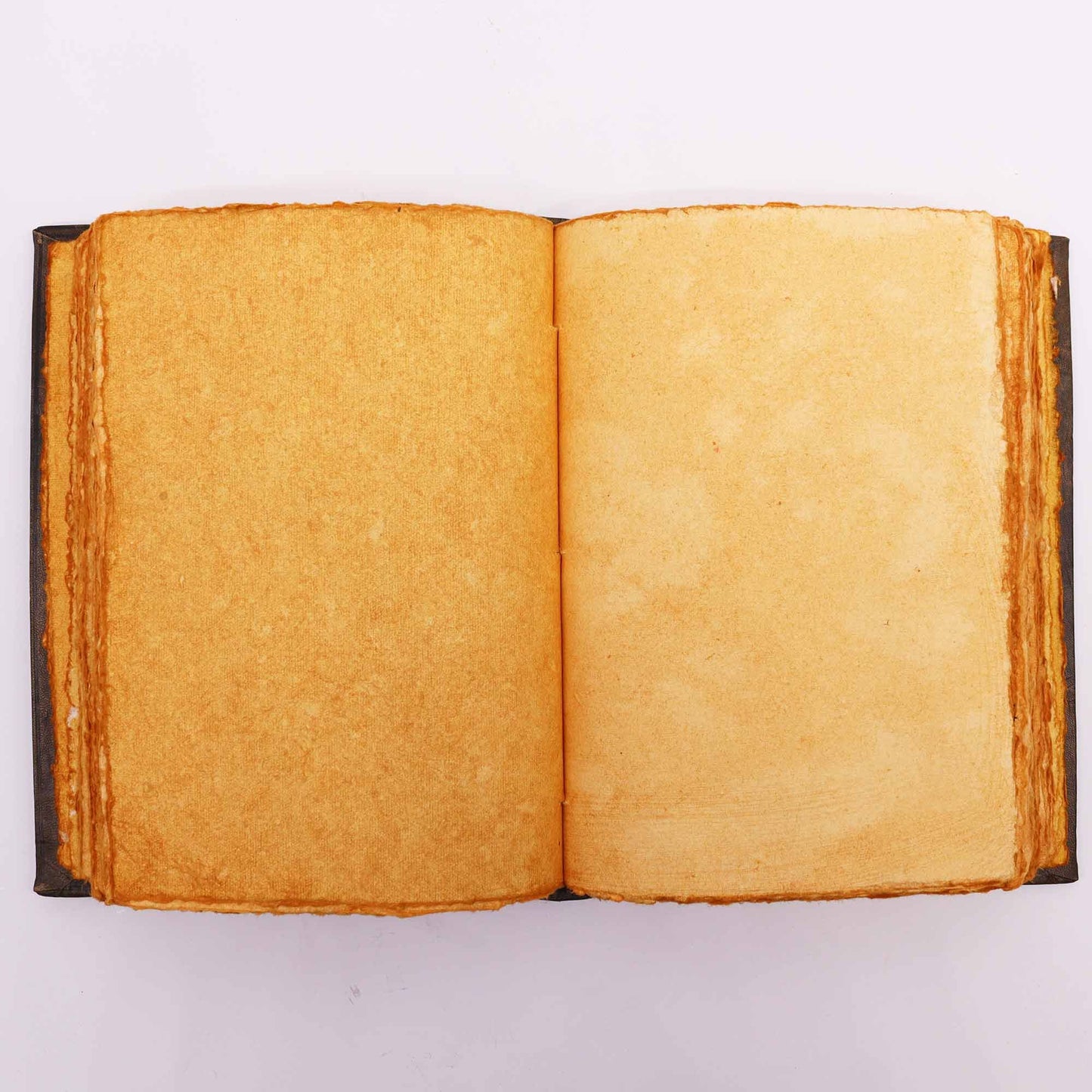 Heafty Brown Tan Book - Zinc Triple Moon Decor - 200 Deckle Edges Pages - 26x18cm – lifestyle shot