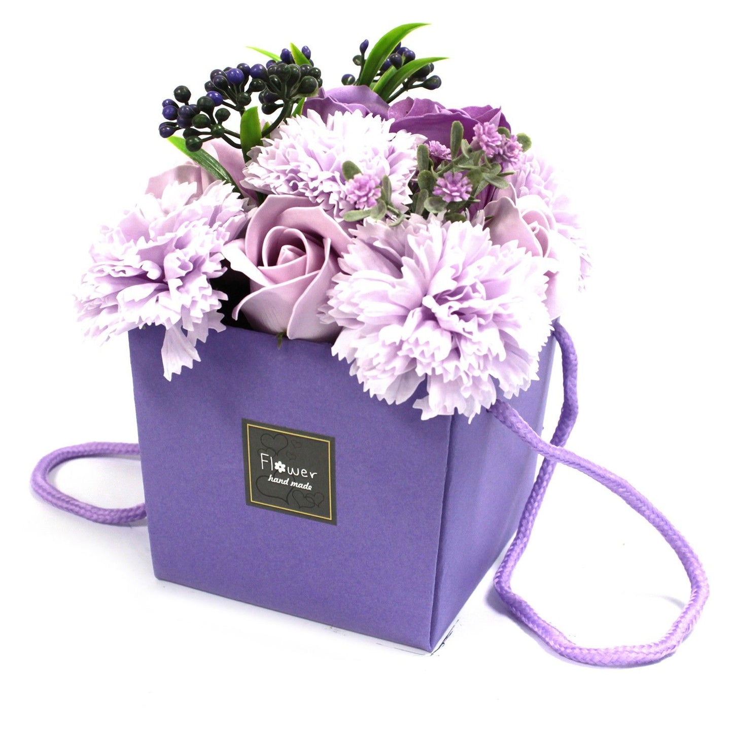 Soap Flower Bouquet - Lavender Rose & Carnation | Auro & Co