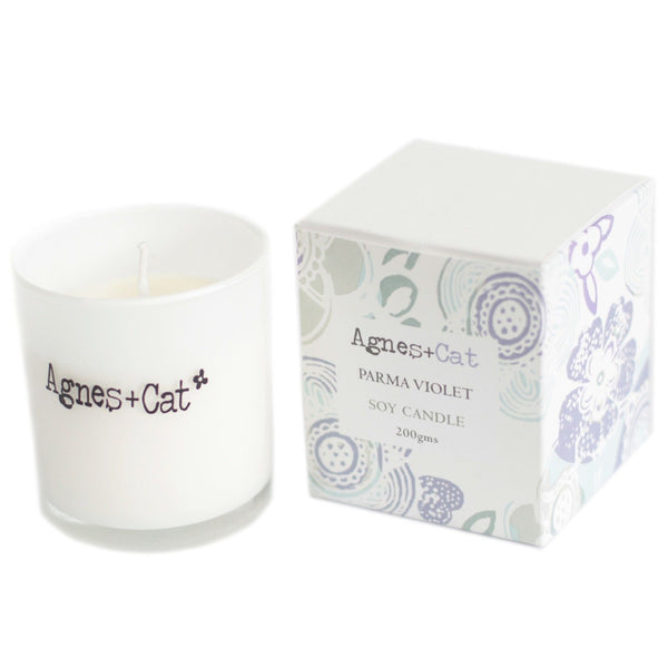 Agnes + Cat Votive Candle - Parma Violet | Auro & Co