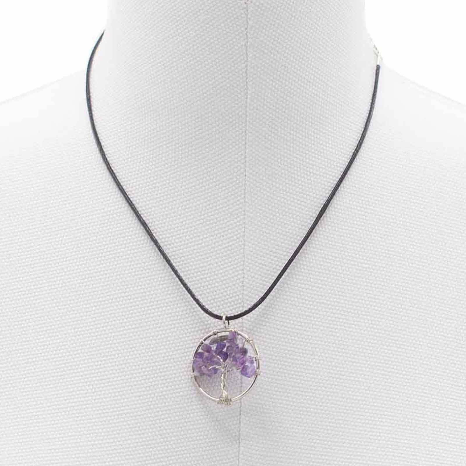Tree of Life Pendant - Amethyst – detail view