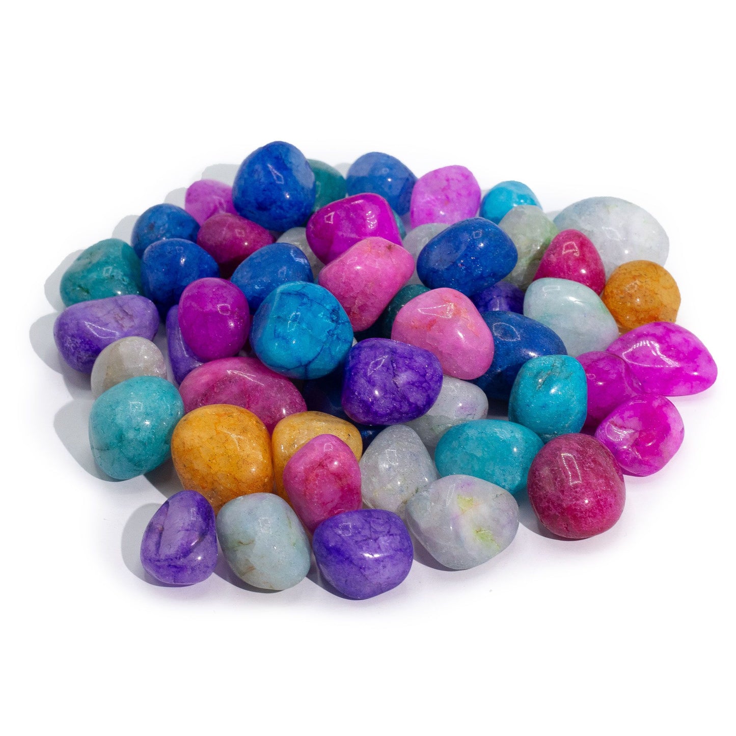Bulk Treated Mixed Crackle Quatz- 1kg (aprox. 70 stones) | Auro & Co
