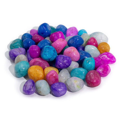 Bulk Treated Mixed Crackle Quatz- 1kg (aprox. 70 stones) | Auro & Co