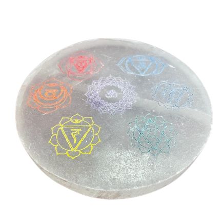 Medium Charging Plate 10cm - Chakra Design (col) | Auro & Co